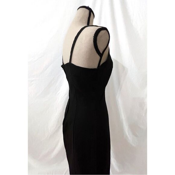 JR's Dresses Mini Dress | Black Linen Vintage 90s - Picture 2 of 7